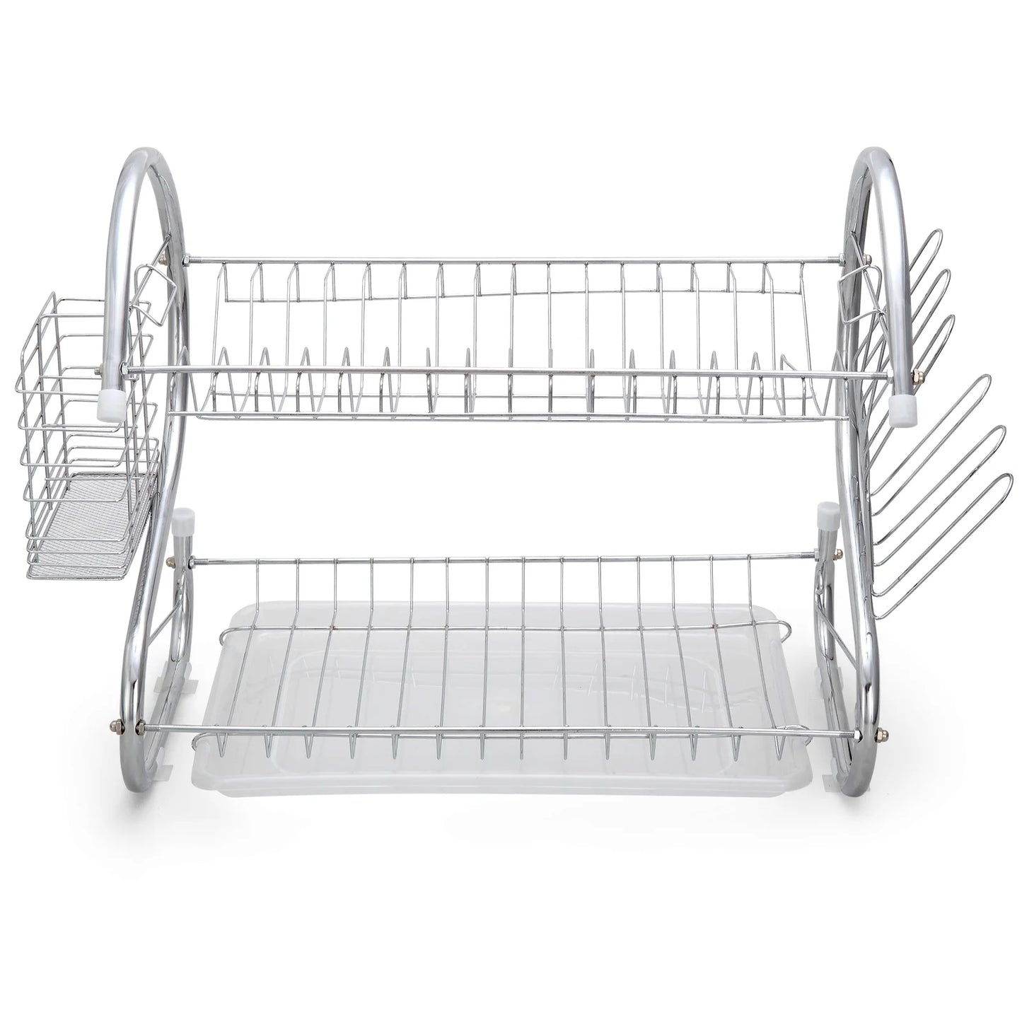 2-Tier Kitchen Dish Cup Drying Rack Bowl Rack Kitchen Sink Dish Drainer Set